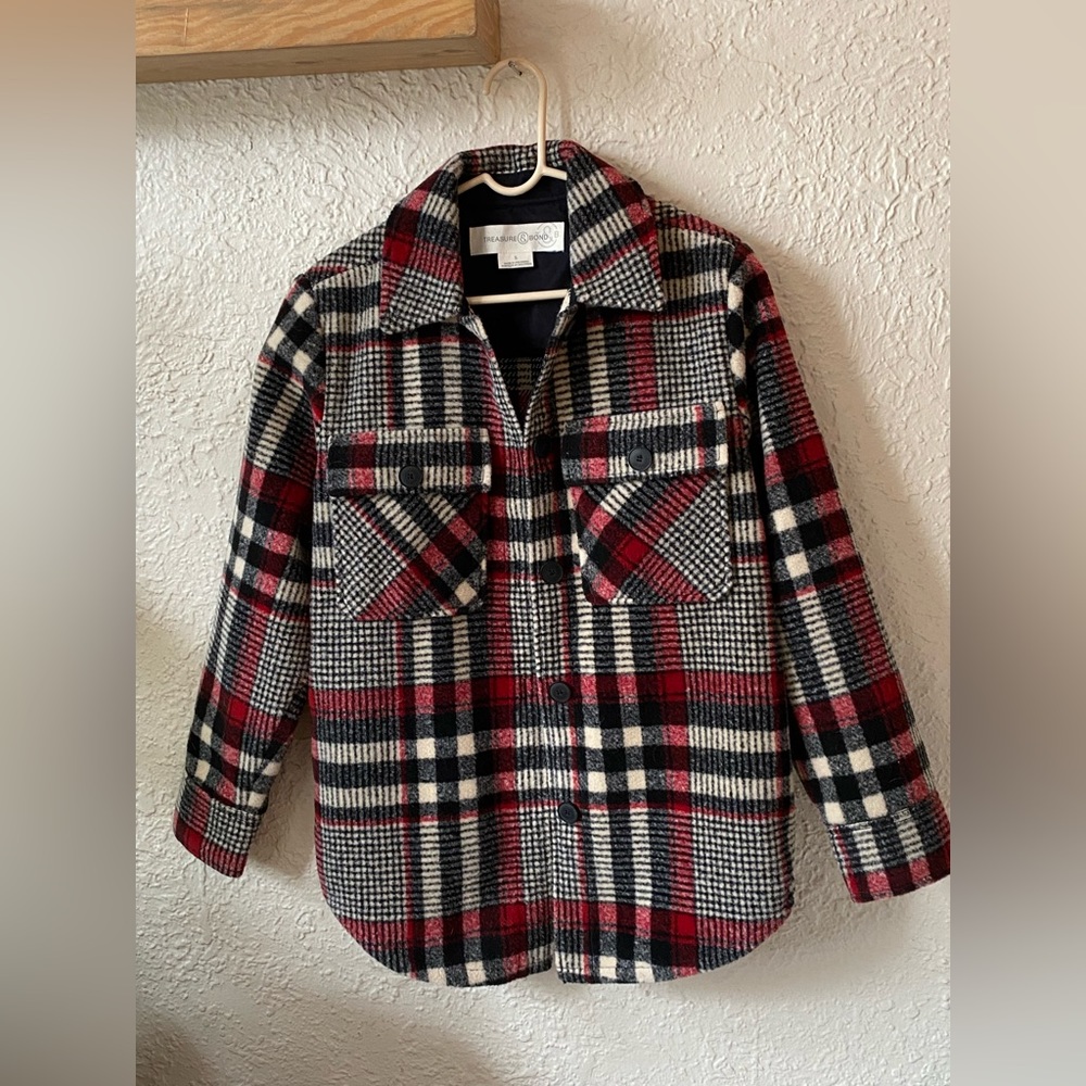 Checkered jacket
- Treasure&Bond
- Coat
- New Never worn
- Red black white grey